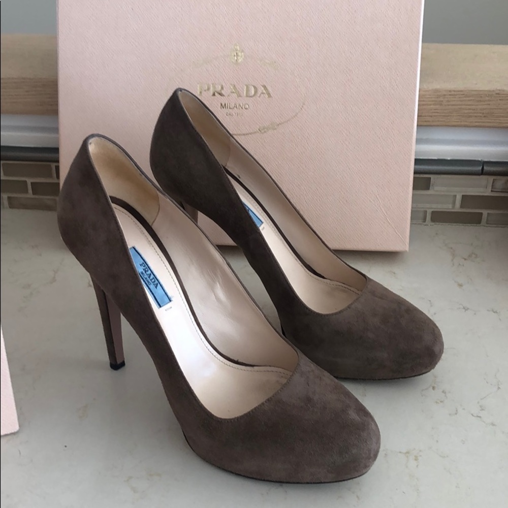 Prada suede heels